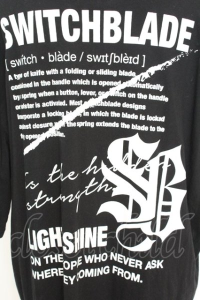 画像5: SWITCHBLADE / LIGHT SHINE Tシャツ L ブラック O-25-09-04-014-SW-ts-YM-OS
