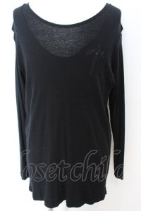 SWITCHBLADE / STONE LAYERED カットソー L ブラック O-25-09-04-015-SW-to-YM-OS