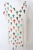 画像1: gunda / CROSS Tシャツ  アイボリー O-25-09-04-017-gu-ts-YM-OS (1)