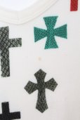 画像2: gunda / CROSS Tシャツ  アイボリー O-25-09-04-017-gu-ts-YM-OS (2)