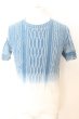 画像1: GOSTAR DE FUGA / グラデーションニットTシャツ 44 ブルーｘホワイト O-25-09-04-018-GO-to-YM-OS (1)