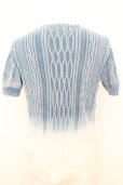 画像2: GOSTAR DE FUGA / グラデーションニットTシャツ 44 ブルーｘホワイト O-25-09-04-018-GO-to-YM-OS (2)