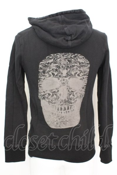 画像2: ROYAL FLASH / バックスカルジップアップフーディー M ブラック O-25-09-04-023-RO-to-YM-ZT378 (2)