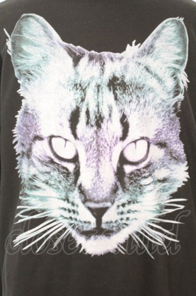 画像2: backside of tokyo / CAT プリントパーカー M ブラック O-25-09-04-024-ba-to-YM-ZT339 (2)