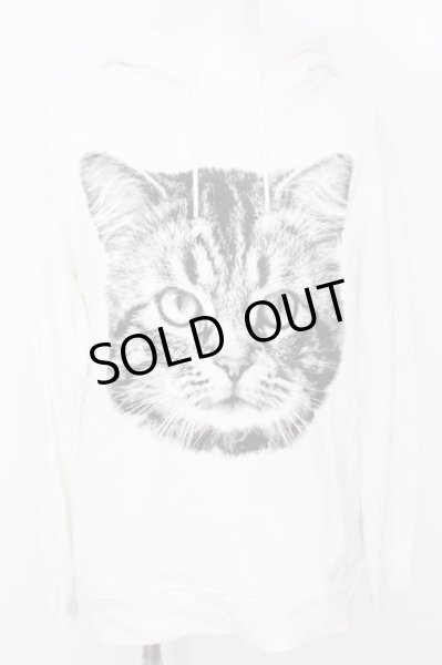 画像1: CIVARIZE / Catプリントプルオーバーパーカー 44 ホワイト O-25-09-04-026-CI-to-YM-ZT339 (1)
