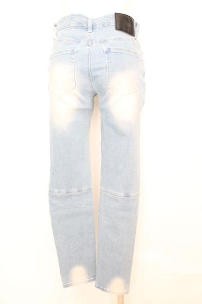 画像2: CavariA / ダメージリペアストレッチデニムパンツ 42 ライトブルー O-25-09-04-029-Ca-pa-YM-ZT368 (2)