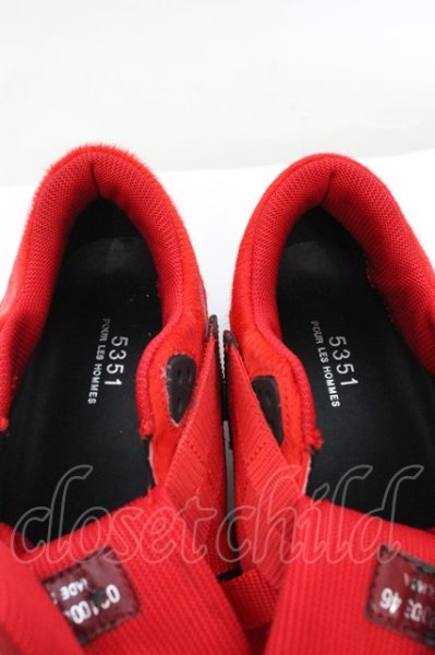 画像7: 5351pour les Hommes / ハラココンビクロスストラップスニーカー 46（28.5cm） レッド O-25-09-06-034-53-sho-YM-OS (7)