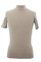 5351pour les Hommes / ハイネックレーヨンTシャツ 2 ブラウン O-25-09-06-007-53-ts-YM-OS