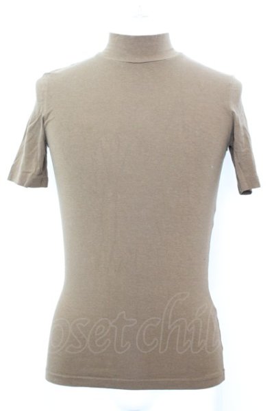 画像1: 5351pour les Hommes / ハイネックレーヨンTシャツ 2 ブラウン O-25-09-06-007-53-ts-YM-OS