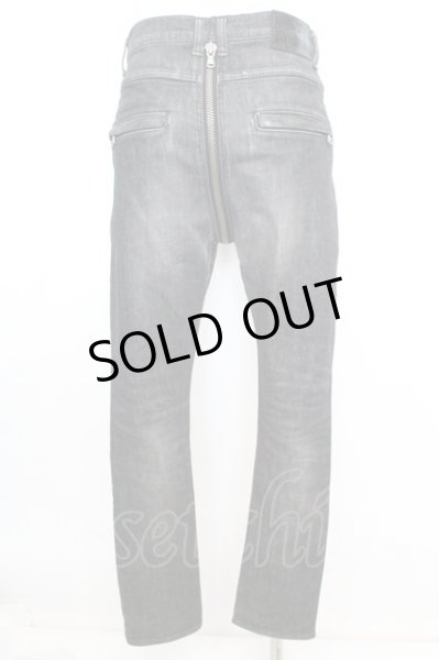 画像2: Moonage Devilment / ZIP使いサルエルデニムパンツ 01 ブラック O-25-09-06-001-Mo-pa-YM-OS (2)