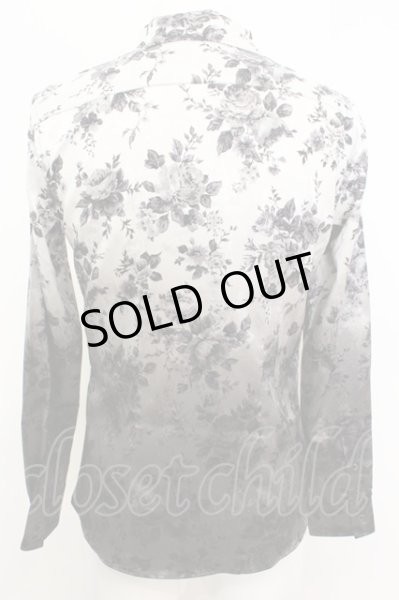 画像3: TORNADO MART / ジャガードグラデーションシャツ M ホワイトｘブラック O-25-09-06-009-TO-sh-YM-OS (3)