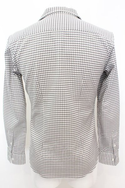 画像3: Zero by TORNADO MART / ハウンズトゥースイタリアンカラーシャツ M グレー O-25-09-06-010-Ze-sh-YM-ZT382 (3)