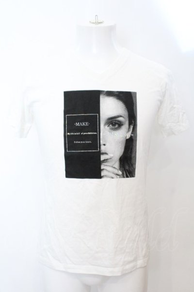 画像1: GOSTAR DE FUGA / MISSING Tシャツ 44 ホワイト O-25-09-06-012-GO-ts-YM-OS