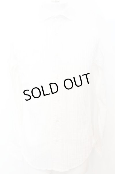 画像1: BUFFALO BOBS / ANTONIO-PINTACK(アントニオ-ピンタック)ホリゾンタルカラーピンタックシャツ 1-2 ホワイト O-25-09-06-016-BU-sh-YM-ZT175 (1)