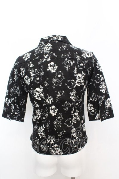 画像4: SEANA / ストレッチフラワー五分袖トラッカージャケット L ブラック O-25-09-06-024-SE-ja-YM-ZT382 (4)