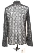 画像2: CIVARIZE / Voluptucas レース花柄変型デザインシャツ 46 ブラック O-25-09-06-026-CI-sh-YM-OS (2)