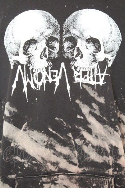 画像2: ALTER VENOMV / ボーンプリントBIGブリーチパーカー  ブラック O-25-09-06-030-AL-to-YM-OS (2)