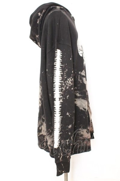 画像3: ALTER VENOMV / ボーンプリントBIGブリーチパーカー  ブラック O-25-09-06-030-AL-to-YM-OS (3)