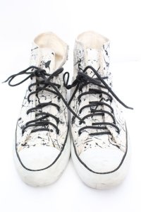 NEWTRAL / ペインティングダメージCONVERS 25cm アイボリー O-25-09-06-033-Th-sho-YM-OS
