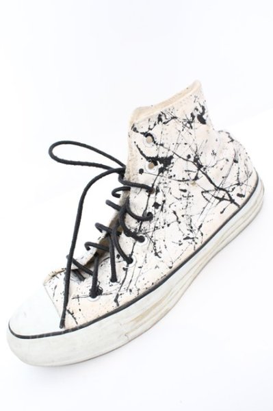 画像2: NEWTRAL / ペインティングダメージCONVERS 25cm アイボリー O-25-09-06-033-Th-sho-YM-OS (2)