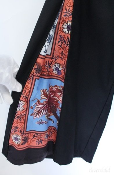 画像2: NO ID. BLACK / 切替バギートラウザーズパンツ 1 ブラックｘオレンジ O-25-09-08-028-NO-pa-YM-ZT329 (2)