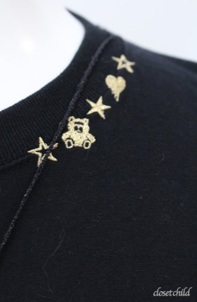 画像3: STUD MUFFIN / ネックレスBIG Tシャツ 4 ブラックｘゴールド O-25-09-08-036-ST-ts-YM-ZT385 (3)