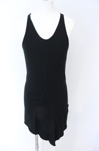 画像1: CIVARIZE / Inferアシンメトリーデザインロングタンクトップ 44 ブラック O-25-09-08-037-CI-to-YM-OS