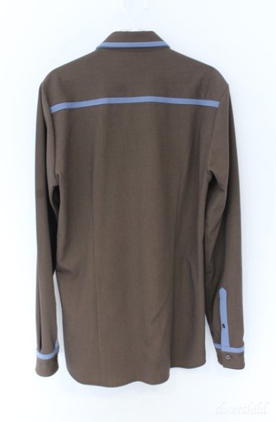 画像2: NO ID. / フライフロントスイッチングシャツ 1 ブラウンｘブルー O-25-09-08-043-NO-sh-YM-ZT382 (2)