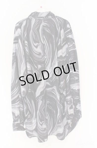 画像3: NO ID. BLACK / ネクタイ付ネックギャザーBIG ONE ブラックｘグレー O-25-09-08-045-NO-sh-YM-ZT385 (3)