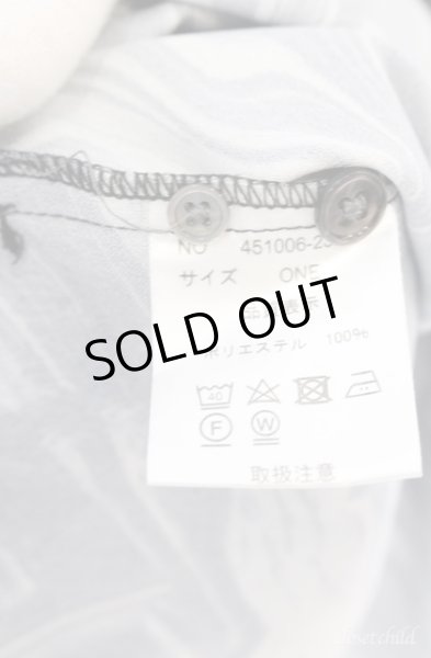 画像4: NO ID. BLACK / ネクタイ付ネックギャザーBIG ONE ブラックｘグレー O-25-09-08-045-NO-sh-YM-ZT385 (4)