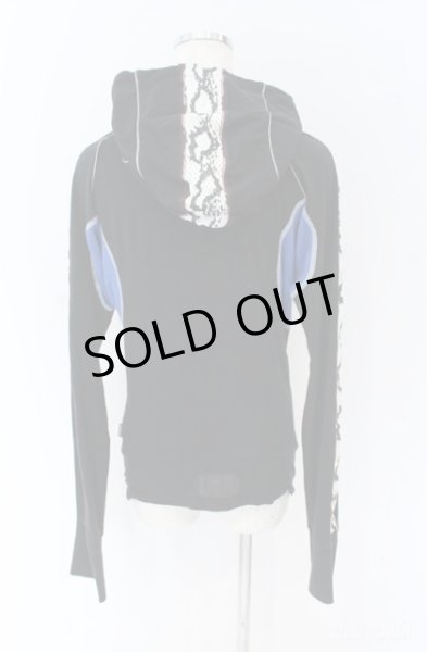 画像3: LGB / BOXER/PK パイソンラインパーカー 0（レディース） ブラックｘブルーｘアイボリー O-25-09-08-048-LG-to-YM-ZT364 (3)