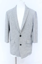 Zero by TORNADO MART / カルテッドミックスツィード7分袖ジャケット LL グレー O-25-09-08-007-Ze-ja-YM-OS