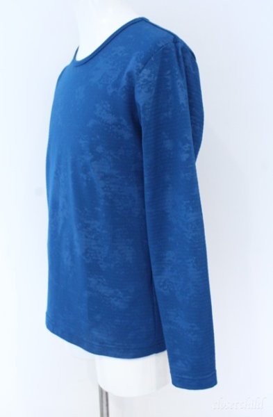 画像2: Zero by TORNADO MART / エンボスワッフル長袖カットソー L ブルー O-25-09-08-001-Ze-to-YM-ZT382 (2)