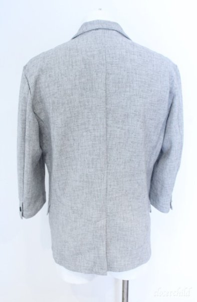 画像2: Zero by TORNADO MART / カルテッドミックスツィード7分袖ジャケット LL グレー O-25-09-08-007-Ze-ja-YM-ZT384 (2)