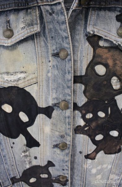 画像6: LGB / G-1/LOVE SEX DREAM スカルパッチデニムジャケット　G-ジャン 1（レディース） インディゴ O-25-09-08-052-LG-to-YM-ZT364 (6)