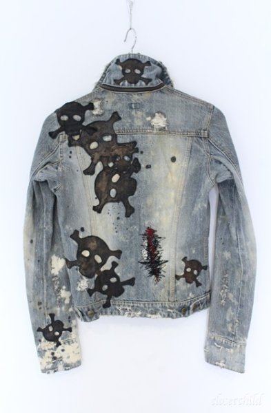 画像7: LGB / G-1/LOVE SEX DREAM スカルパッチデニムジャケット　G-ジャン 1（レディース） インディゴ O-25-09-08-052-LG-to-YM-ZT364 (7)