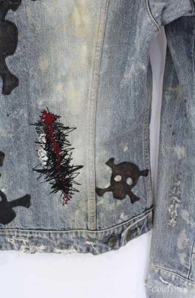 画像10: LGB / G-1/LOVE SEX DREAM スカルパッチデニムジャケット　G-ジャン 1（レディース） インディゴ O-25-09-08-052-LG-to-YM-ZT364 (10)