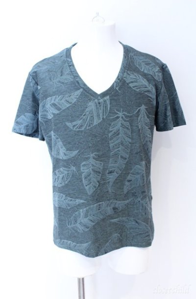 画像1: TORNADO MART / リーフジャカードボンディングTシャツ LL グリーン O-25-09-08-002-TO-ts-YM-OS