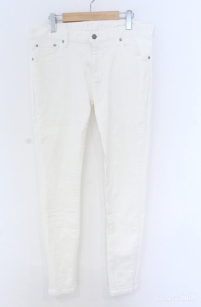 画像1: TORNADO MART / ホワイトシェービングシューカットデニムパンツ XXL ホワイト O-25-09-08-022-TO-pa-YM-ZT330 (1)