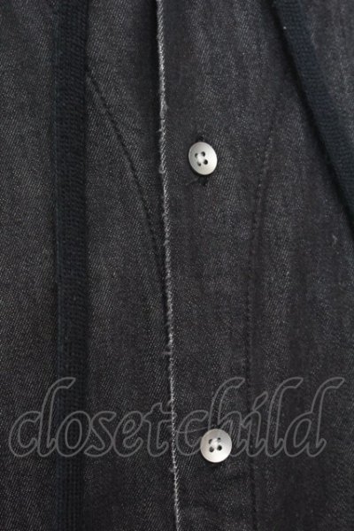 画像3: NO ID. BLACK / フーデッドデニムロングシャツ 1 ブラック O-25-09-16-039-NO-sh-YM-OS