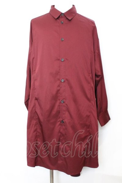 画像1: NO ID. BLACK / サイドZIPロングシャツ ONE ワイン O-25-09-16-041-NO-sh-YM-ZT151 (1)