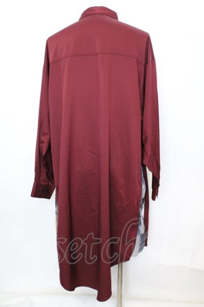 画像4: NO ID. BLACK / サイドZIPロングシャツ ONE ワイン O-25-09-16-041-NO-sh-YM-ZT151 (4)