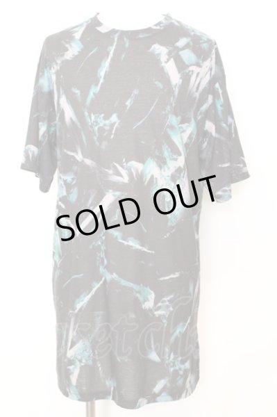 画像1: NO ID. BLACK / アイスバーグプリントロングBIG Tシャツ ONE グリーンｘブラック O-25-09-16-047-NO-ts-YM-ZT151 (1)