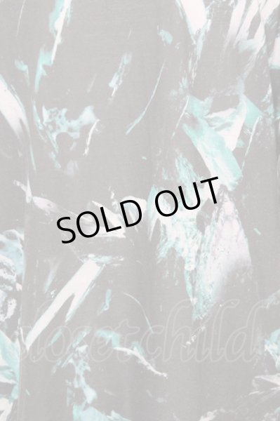 画像2: NO ID. BLACK / アイスバーグプリントロングBIG Tシャツ ONE グリーンｘブラック O-25-09-16-047-NO-ts-YM-ZT151 (2)