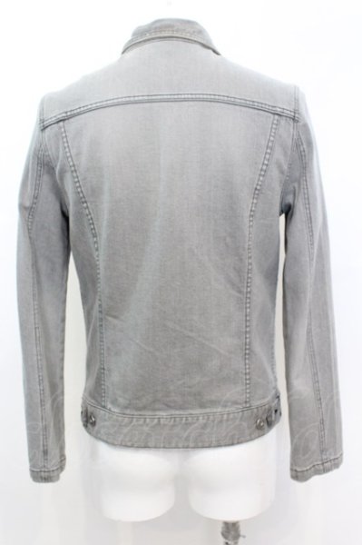 画像2: NO ID. / ストレッチデニムUSED-ZIP-Gジャン 1 グレー O-25-09-16-051-NO-ja-YM-ZT151 (2)