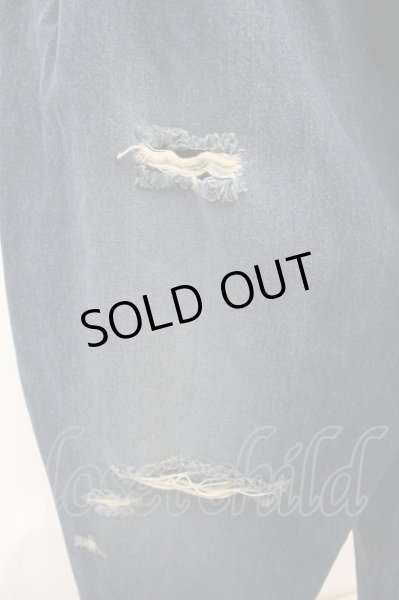 画像2: Moonage Devilment / ヴィンテージ加工タックワイドデニムパンツ 01 インディゴ O-25-09-16-053-Mo-pa-YM-ZT150 (2)