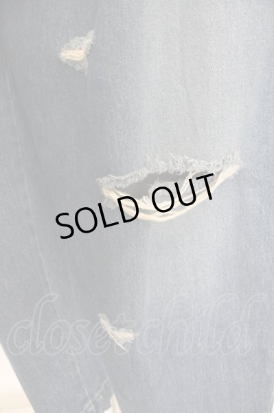 画像3: Moonage Devilment / ヴィンテージ加工タックワイドデニムパンツ 01 インディゴ O-25-09-16-053-Mo-pa-YM-ZT150 (3)