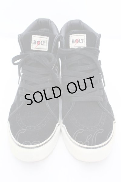 画像1: Moonage Devilment / Lightning Boltコラボ ハイカットスニーカー 27.5 ブラック O-25-09-16-058-Mo-sho-YM-ZT0919X (1)