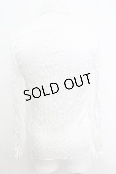 画像2: SEANA / グリッターレオパードクインクルシャツ L ホワイト O-25-09-16-001-SE-sh-YM-ZT150 (2)