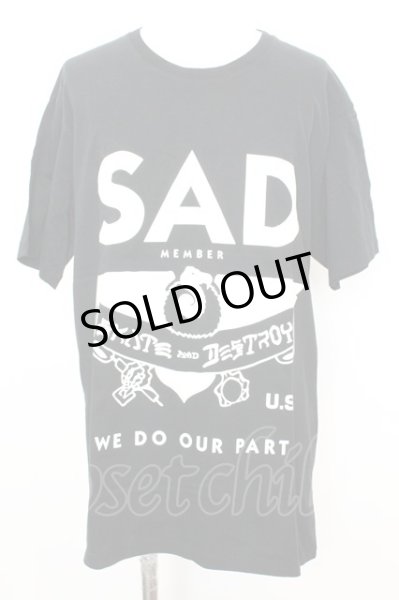 画像1: Moonage Devilment / ×THRASHER 「SAD」 BIG Tシャツ F ブラック O-25-09-16-016-Mo-ts-YM-ZT0919X (1)